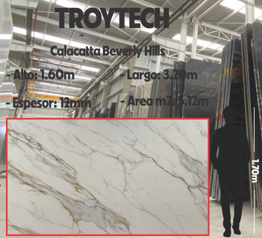 Piedra Tecnológica Calacatta Beveley Gold